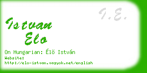 istvan elo business card